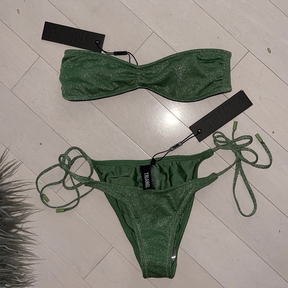 VANCE FAWN SPARKLE TRIANGL BATHING SUIT